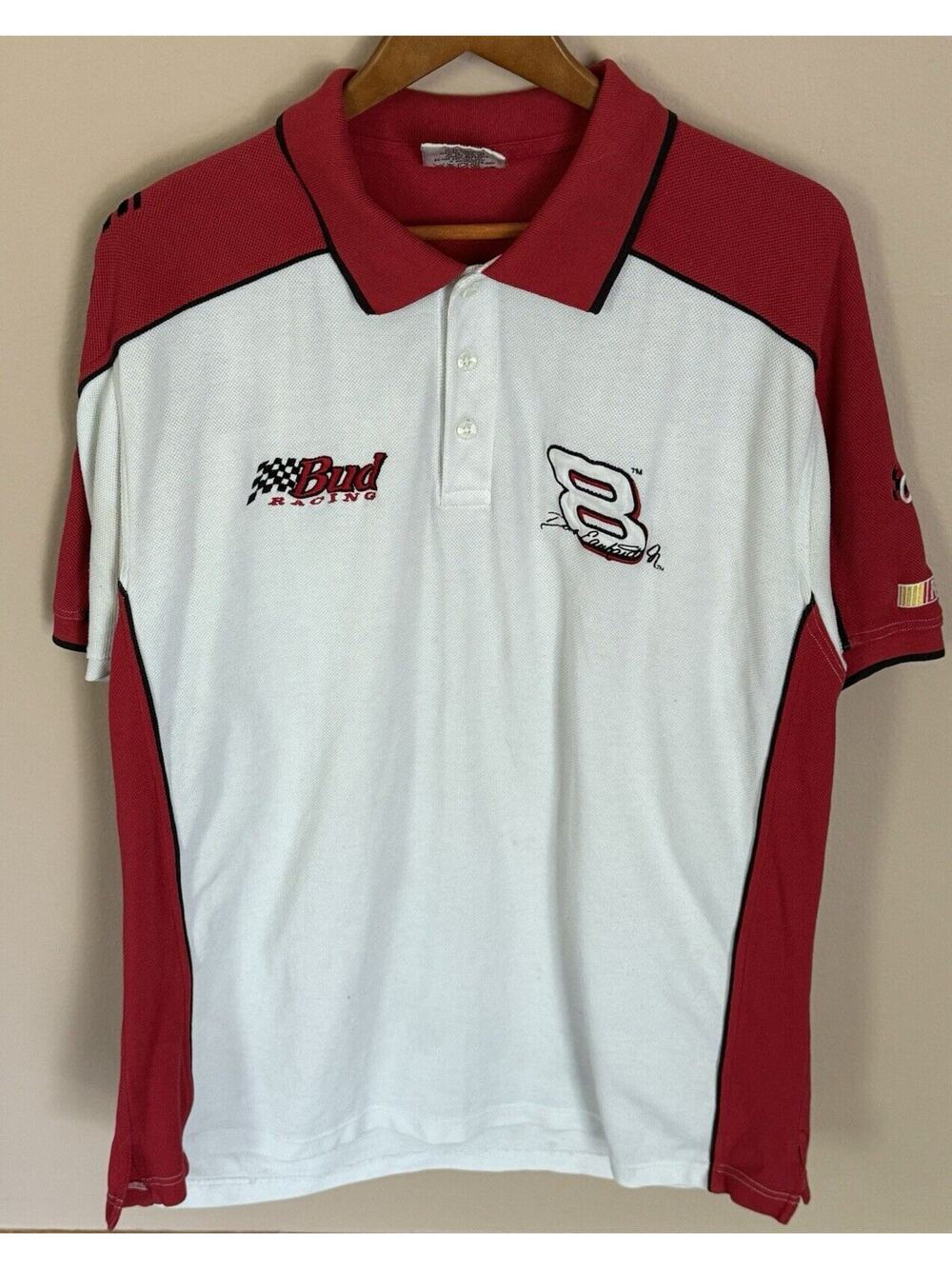 CHASE DALE EARNHARDT JR BUD #8 EMBROIDER XL COLLAR SHIRT WSHOULDER PRINT